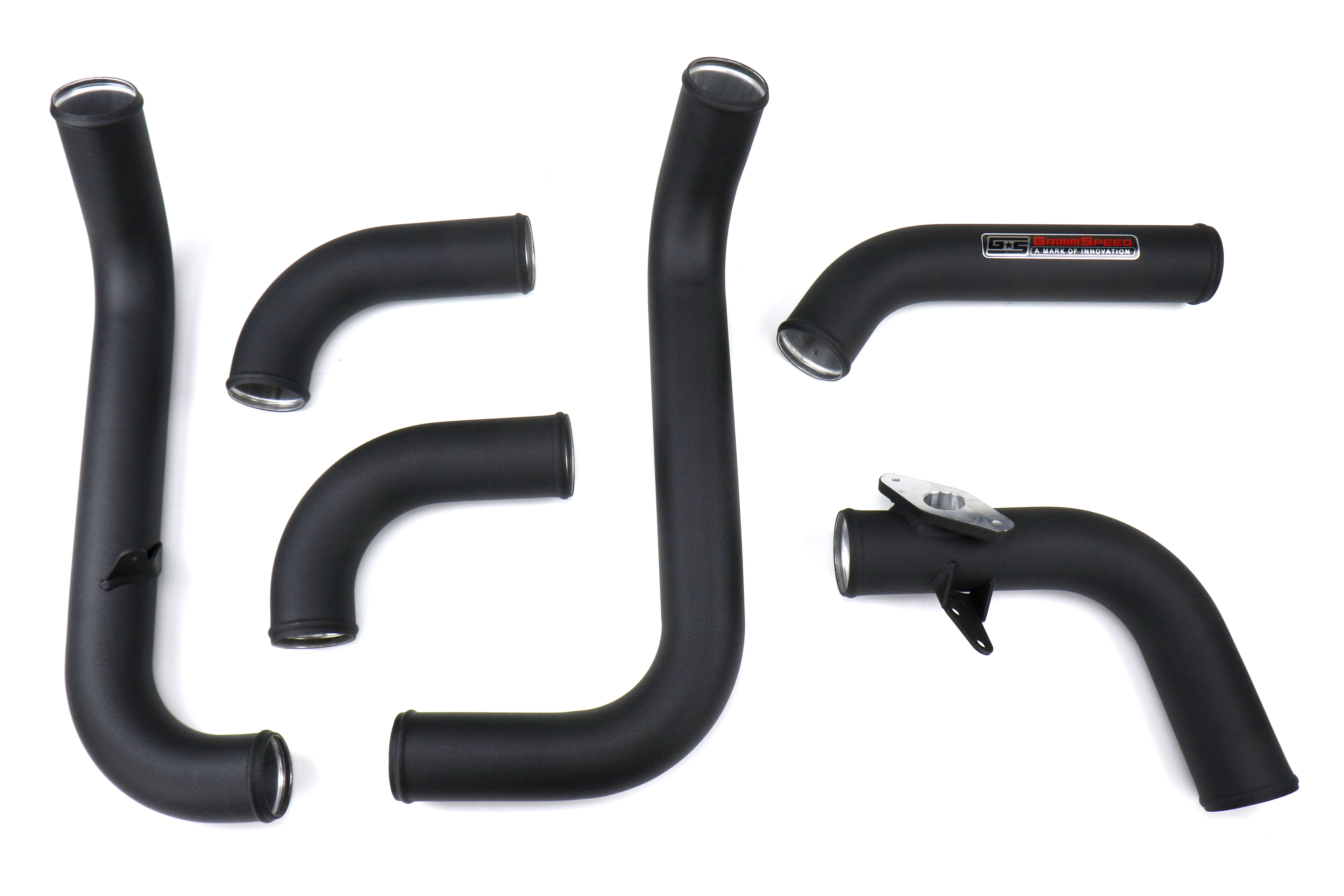GrimmSpeed Front Mount Intercooler Piping Kit Black (Intercooler Not Included)