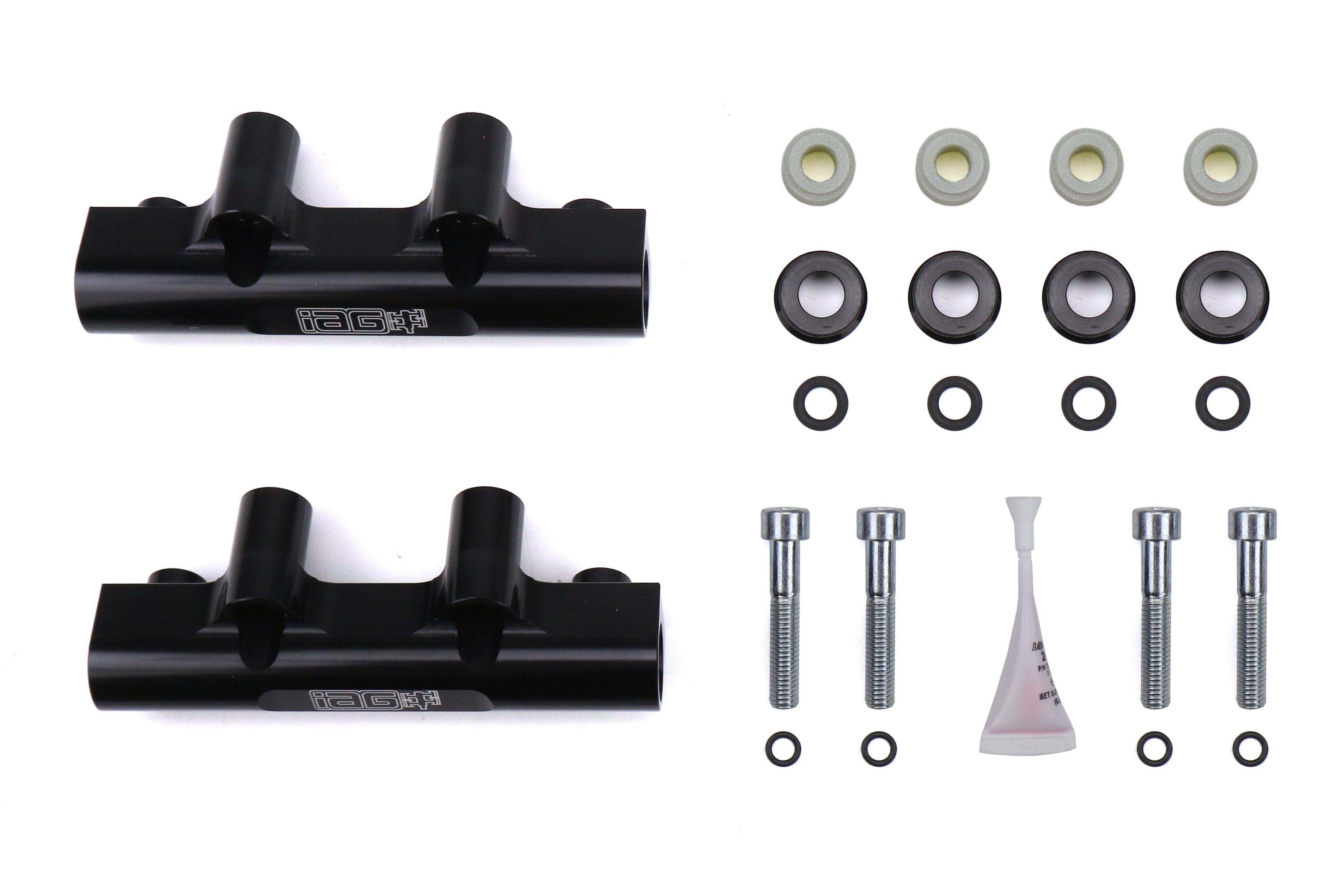 IAG Side Feed To Top Feed Fuel Rail Conversion Kit Black Subaru