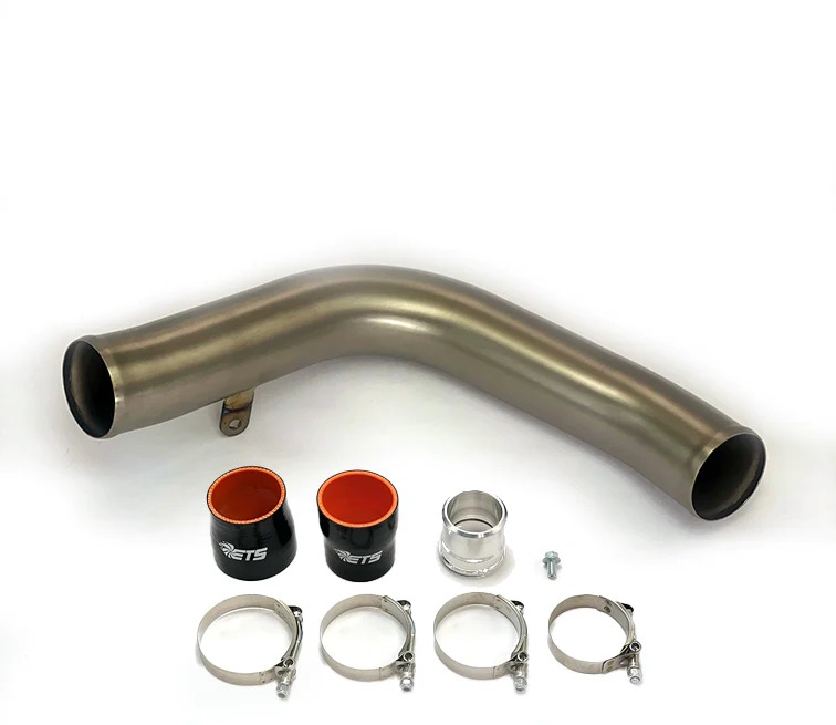 ETS Titanium Top Mount Charge Pipe Brushed Finish