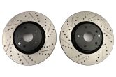 Stoptech Drilled and Slotted Rotor Pair Front - 2015-2017 Subaru STI
