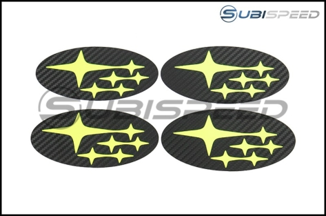 Special Edition Highlighter Yellow Emblems - 2015-2021 Subaru WRX & STI