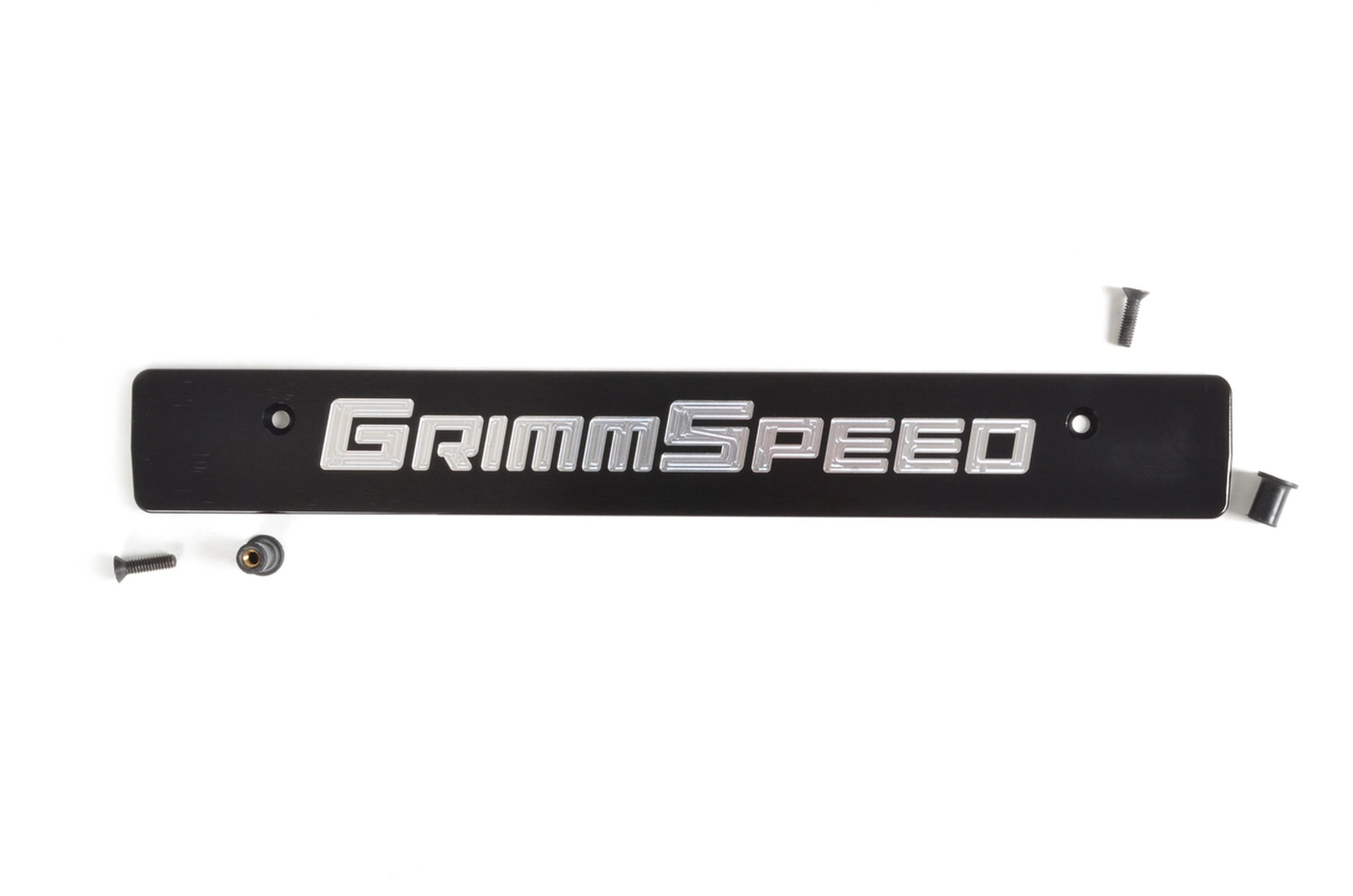 GrimmSpeed License Plate Delete Black/Silver
