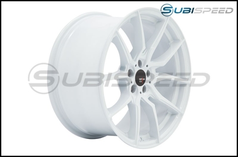 Option Lab R716 18x8.5 +35 Onyx White Wheels - 2015+ WRX / 2015+ STI