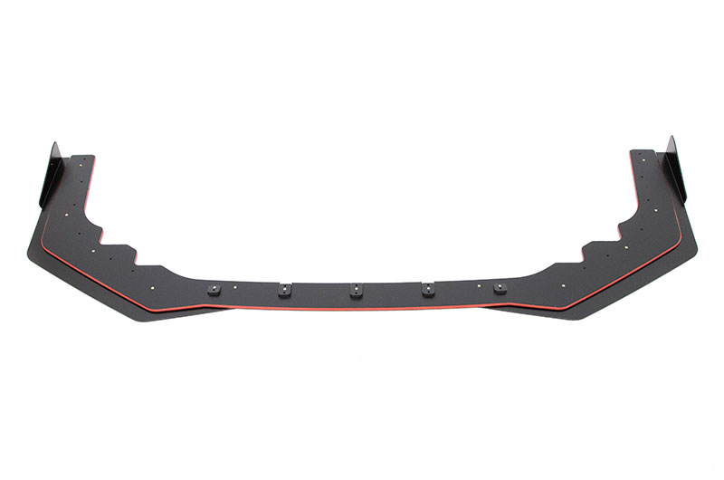 Maxton Design Racing Front Splitter (Black+Red) with Winglets