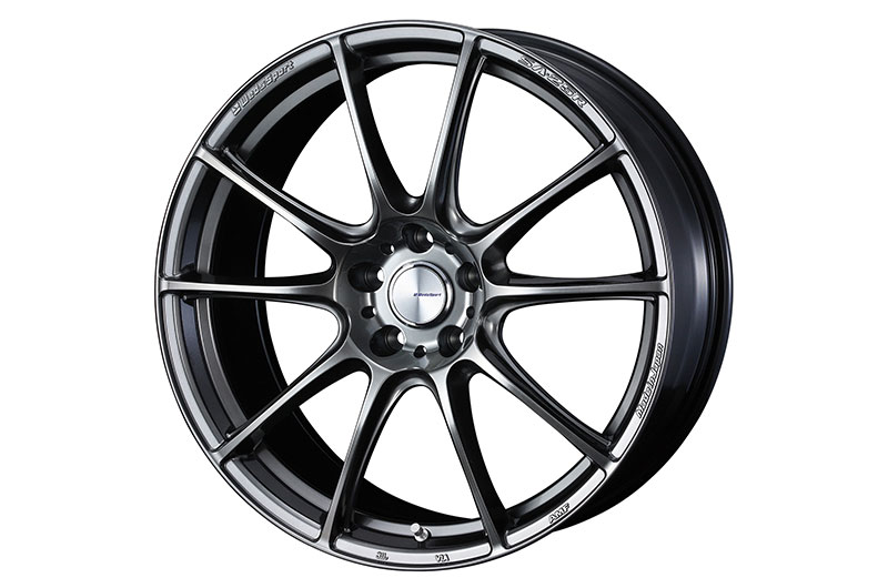 WedsSport SA-25R 19x8.5 +45 Platinum Silver Black - 2015-2021 Subaru WRX & STI