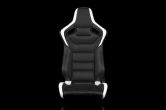 Braum Elite Series Racing Seat (Black & White) - Universal