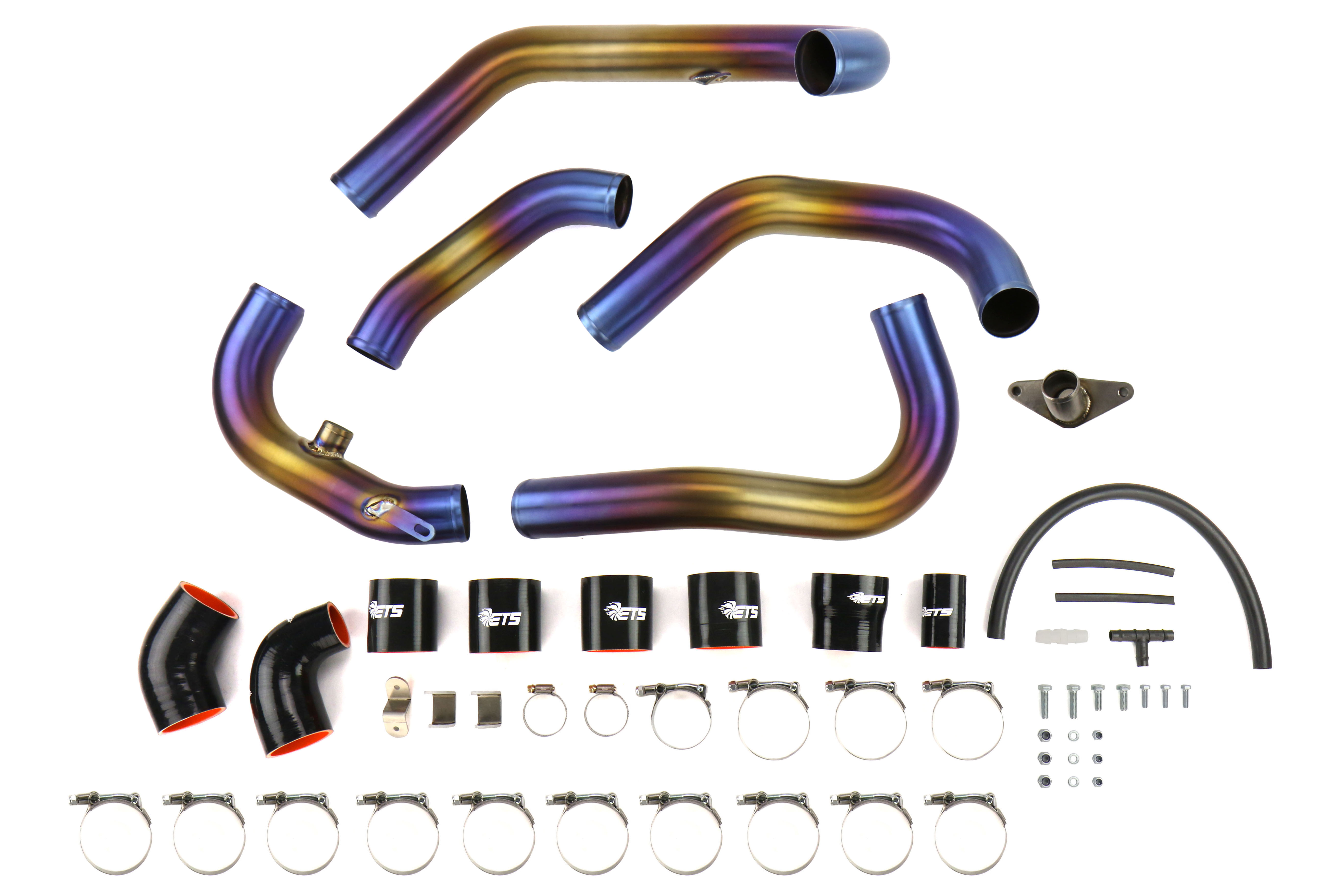 ETS Titanium Front Mount Intercooler Piping Kit Spot Anodized 2008