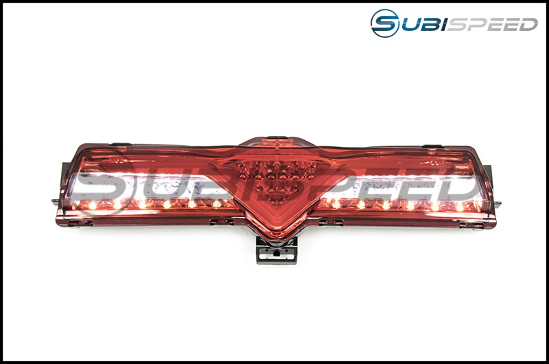 OLM VL Style 4th Brake Light / Reverse Light (Clear Lens, Red Chrome Housing)