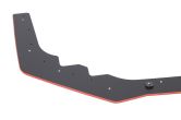 Maxton Design Racing Front Splitter (Black+Red) with Winglets - 2015-2021 Subaru WRX & STI