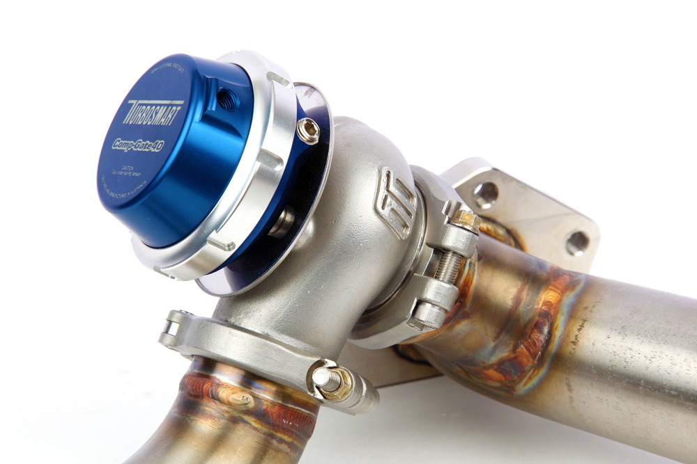 Grimmspeed Wastegate Up Pipe w/ Dump Tube 3Bolt Inlet, 44/45MM VBand