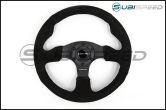 NRG Race Style Suede Steering Wheel 320mm w/ Black Stitching - Universal