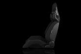 Braum Alpha X Series Sport Seats - Black Polo Fabric (Grey Stitching)  Pair - Universal