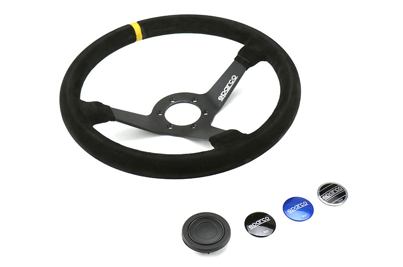 Sparco R 345 Black Suede Steering Wheel UniversalSubispeed