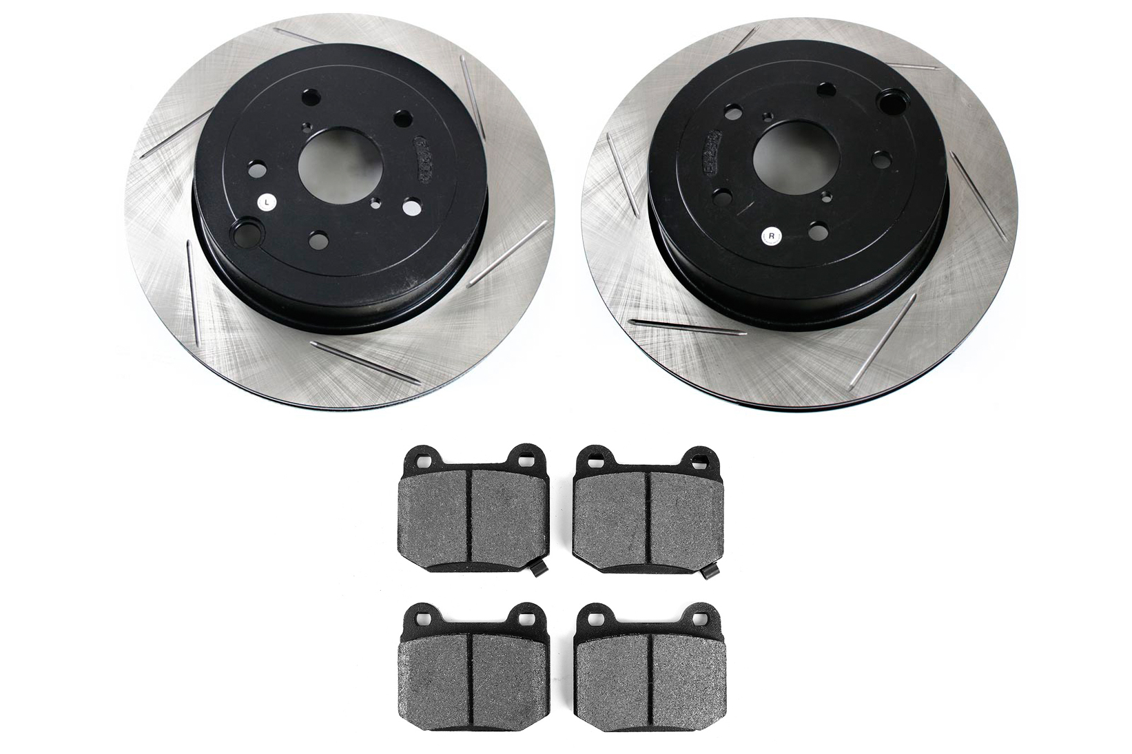 Stoptech Street Axle Pack Slotted Rotors With Pads Rear