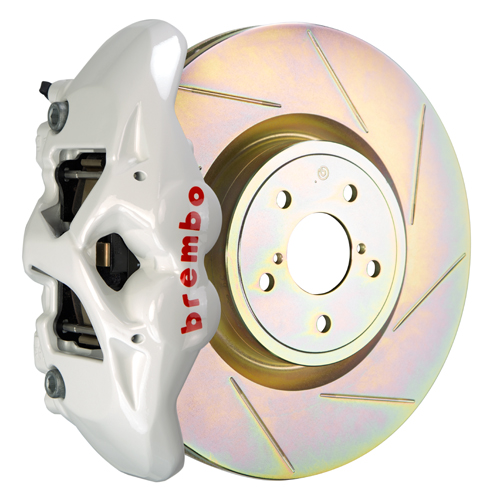 Brembo GT Systems Monobloc 4 Piston 326mm Slotted White Front