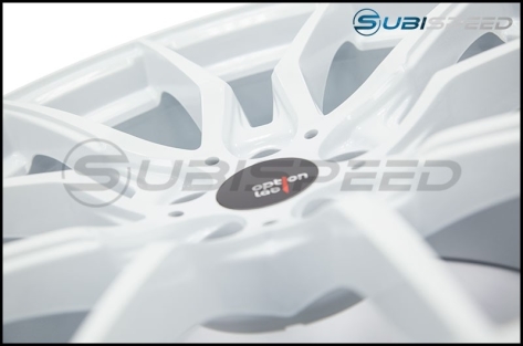 Option Lab R716 18x8.5 +35 Onyx White Wheels - 2015+ WRX / 2015+ STI