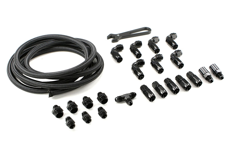 Torque Solution Braided Fuel Line Kit For -6AN FPR