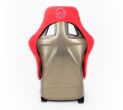 NRG Innovations FRP Bucket Seat ULTRA Edition with pearlized back, Red Alcantara material - Universal