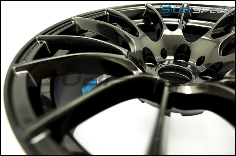WedsSport SA-72R Hyper Black 18x9.5 +38 R Face - 2015+ WRX / 2015+ STI