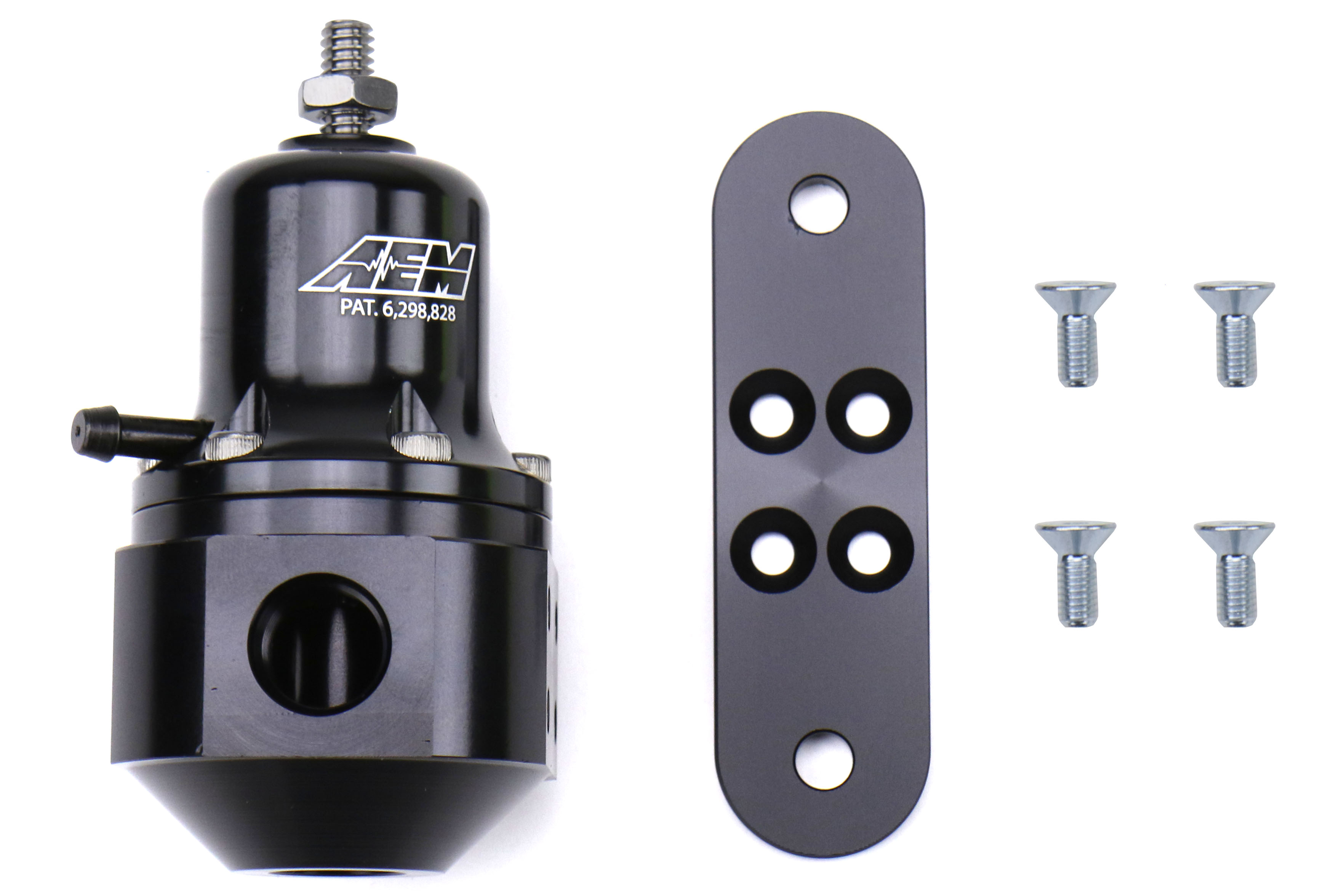 AEM 25305BK Universal High Cap Adjustable Fuel Pressure Regulator