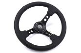 NRG Reinforced Steering Wheel 350mm 3in Deep Black - Universal