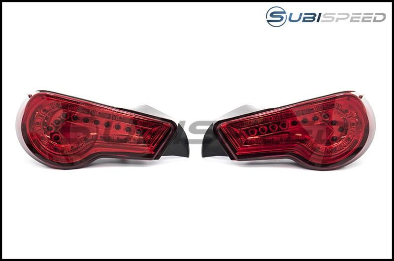 Winjet Tail Lights (Chrome w/ Red Lens)