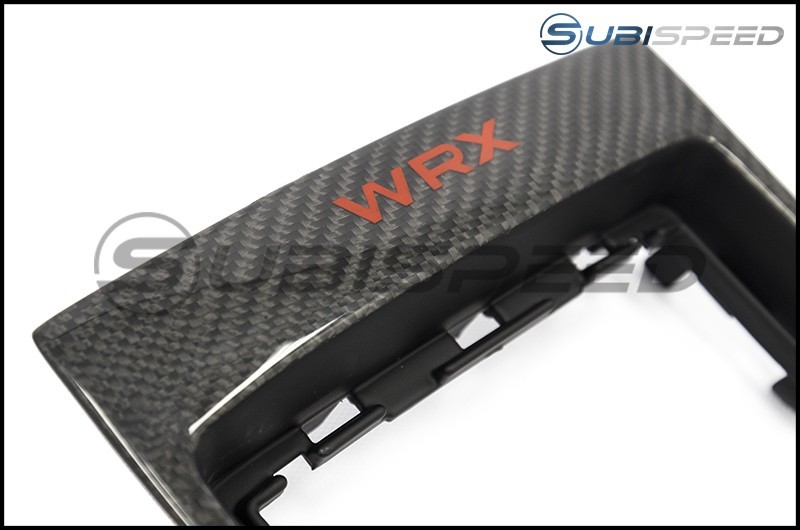 OLM LE Carbon Fiber MT Shifter Trim with Red WRX Logo