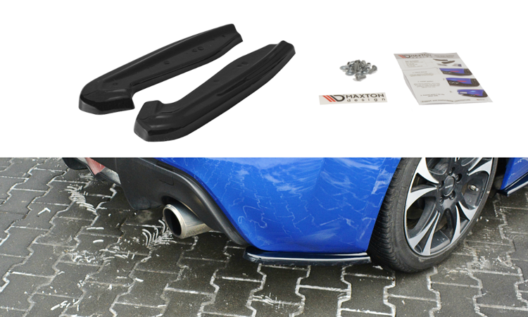 Maxton Design V1 Gloss Black Rear Side Splitters