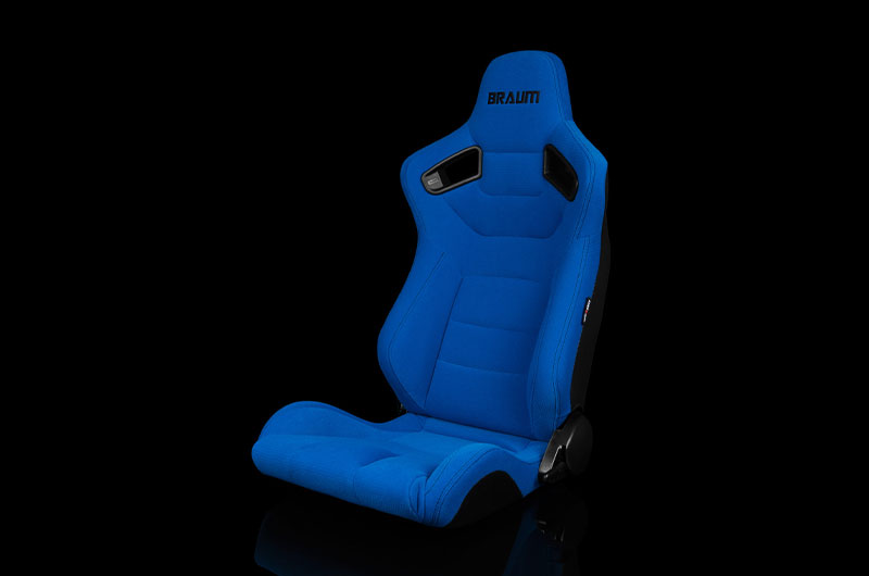 Braum Elite Series Sport Seats - Blue Cloth (Black Stitching) Pair