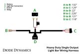 Diode Dynamics Heavy Duty Single Output Light Bar Wiring Harness