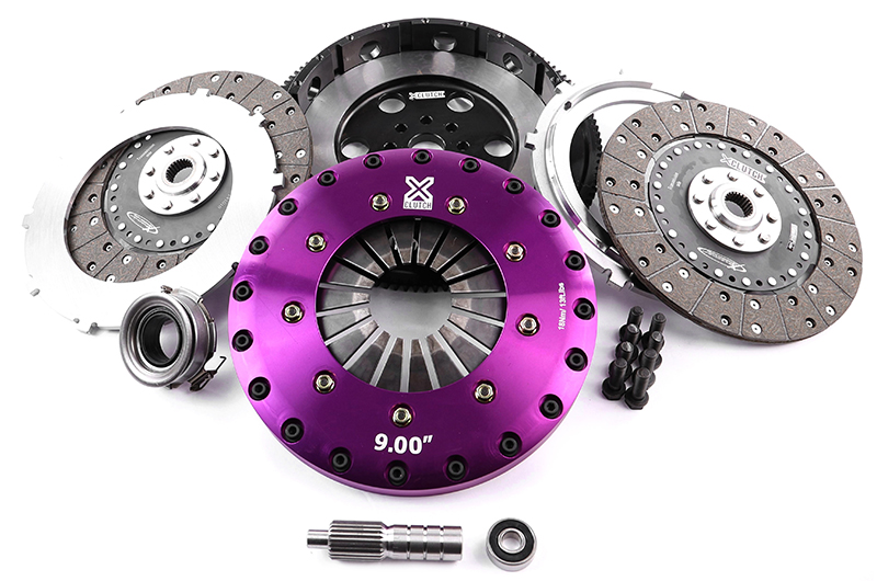 XClutch 9in Rigid Twin Solid Plate Organic Clutch Kit