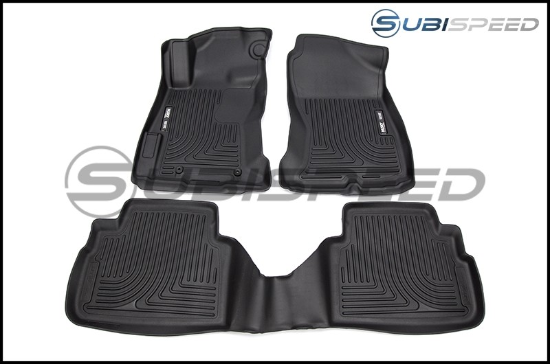 Husky Weatherbeater Black Front and Rear Rubber Floor Mats
