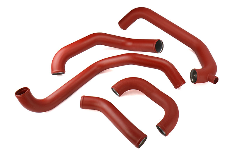 PERRIN Boost Tube Kit Red Piping Black Couplers 