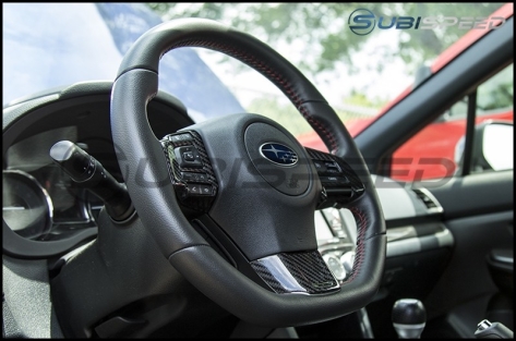 OLM S-line Carbon Fiber Steering Wheel Covers for AT - 2016-2018 Subaru WRX / STI