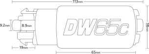 DeatschWerks DW65C Series Fuel Pump w/ Install Kit - 2015+ STI