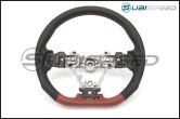 DAMD Steering Wheel Black and Red Leather with Red Stitch - 2014-2016 Forester / 2013-2016 Crosstrek