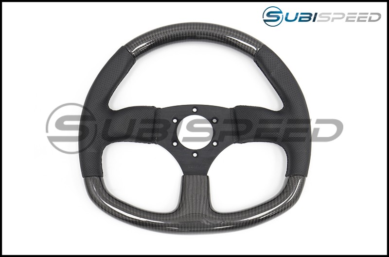 NRG Flat Bottom Carbon Fiber Steering Wheel 320mm Carbon Fiber Center Plate