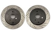 Stoptech Drilled and Slotted Rotor Pair Rear - 2015-2017 Subaru STI