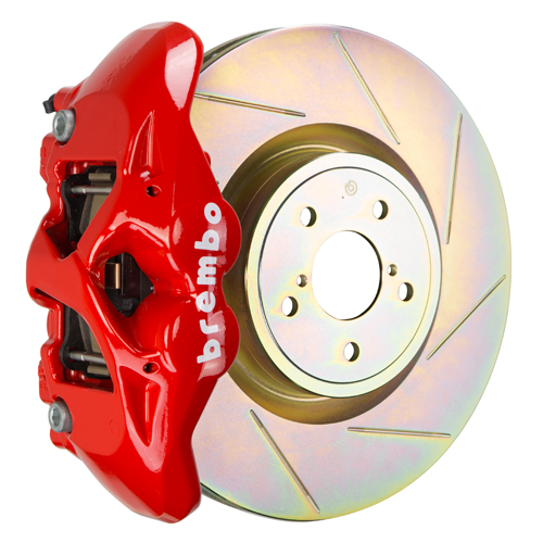 Brembo GT Systems Monobloc 4 Piston 326mm Slotted Red Front