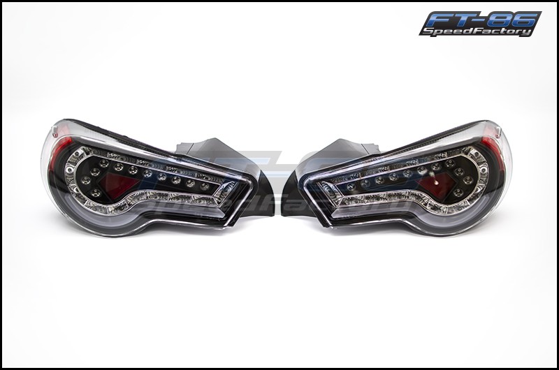 Winjet Tail Lights (Glossy Black w/ Clear Lens)
