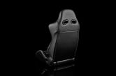 Braum Advan Series Sport Seats - Black Leatherette (Black Stitching) Pair - Universal