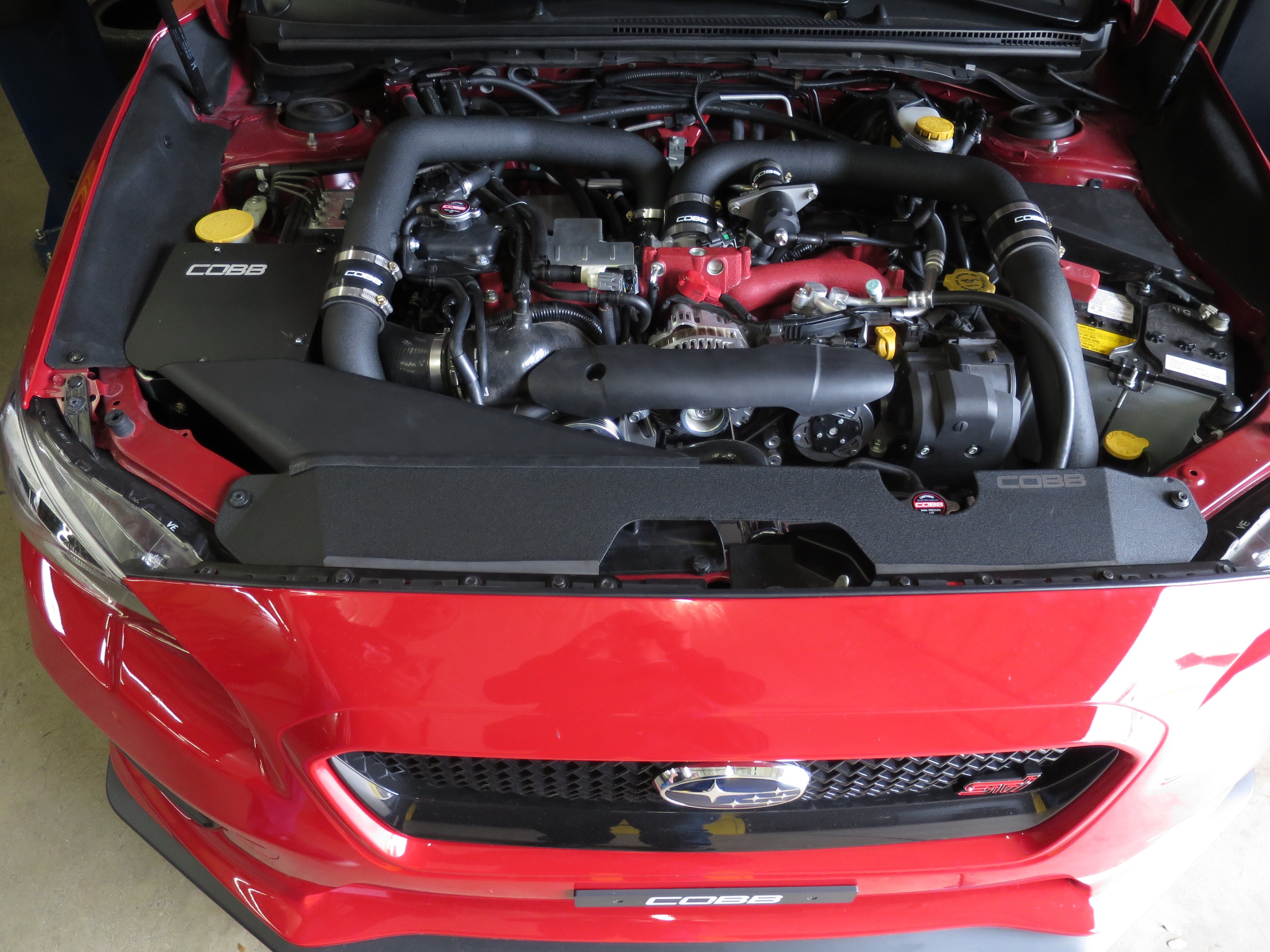 COBB Tuning Aluminum Radiator Shroud Black 20152020 WRX / STISubispeed