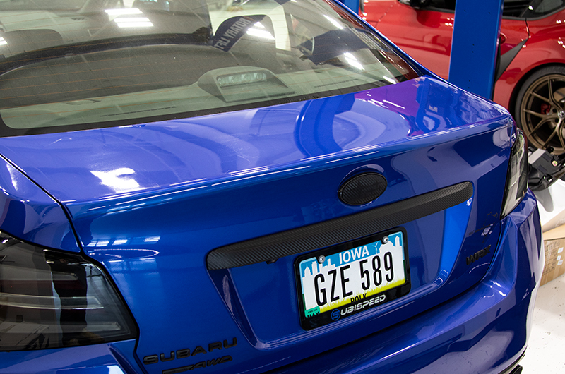 Olm Paint Matched Trunk Hole Delete For Oem Short Spoiler 15 Subaru Wrx Sti Subispeed