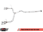 AWE Track Edition Exhaust (Black or Chrome Tips, 102mm) - 2015+ WRX / 2015+ STI