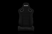 Braum Elite Series Sport Seats - Black Cloth (Grey Stitching) Pair - Universal