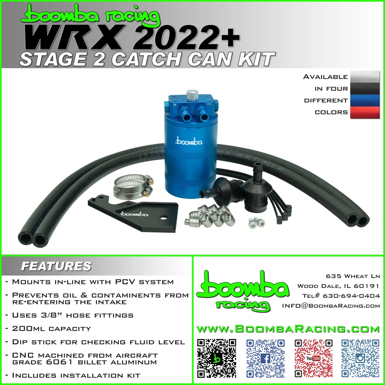 Boomba Racing Stage 2 Catch Can Kit