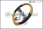 Subaru JDM S4 Sportiva Tan Steering Wheel - 2015+ WRX / 2015+ STI