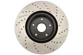 Stoptech Drilled and Slotted Rotor Pair Front - 2015-2017 Subaru STI