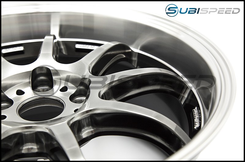 Work Emotion D9R 18x9.5 +38mm GT Silver Rim Cut 2015+ WRX / 2015+ STI