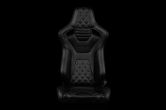 Braum Elite-X Series Sport Seats - Black Diamond (Double Grey Stitching / Black Piping) Pair - Universal
